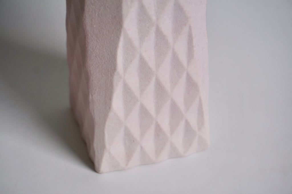 Handmade minimalist geometric vase | Eat & Sip handcrafted ceramics