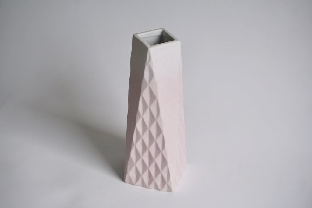 Handmade minimalist geometric vase | Eat & Sip handcrafted ceramics
