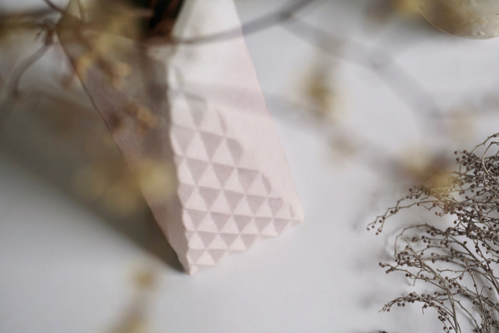 Handmade minimalist geometric vase | Eat & Sip handcrafted ceramics