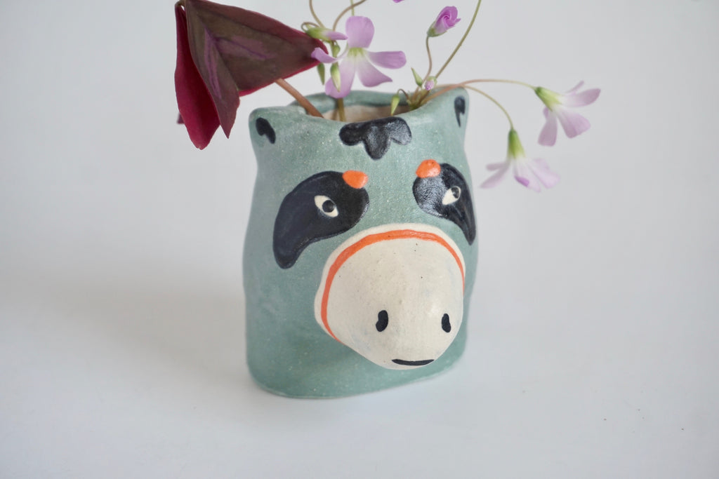 Handmade ceramic figurine vase | Neighborcraft Pottery Singapore