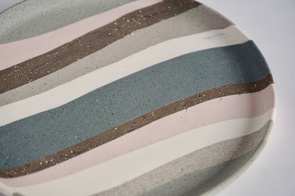 Handmade nerikomi dish Singapore - Eat & Sip Pottery