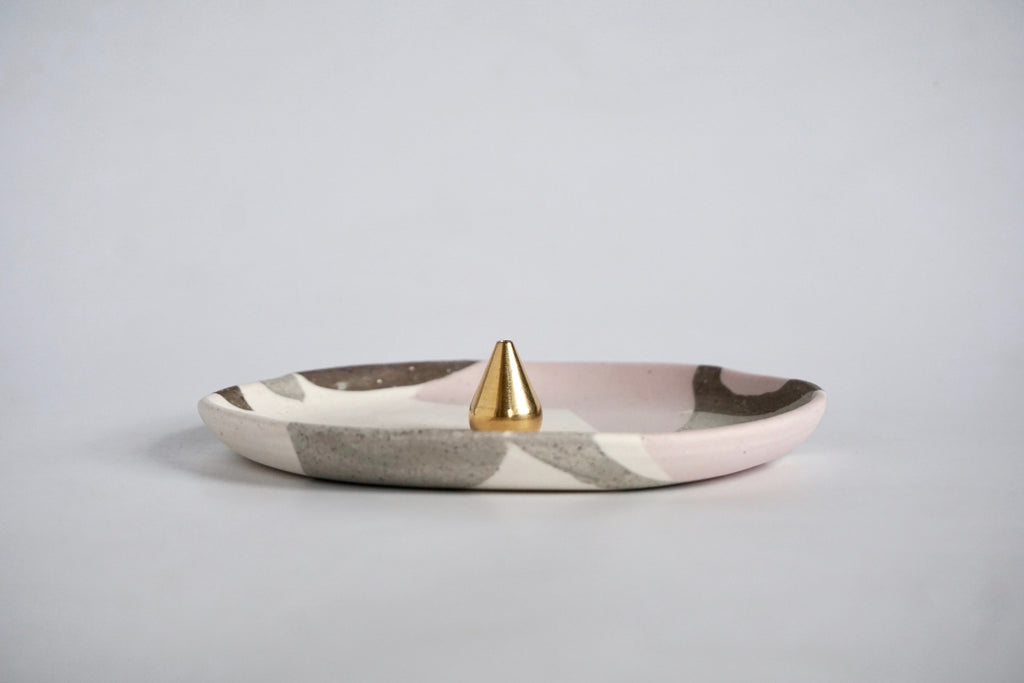 Handmade nerikomi dish Singapore - Eat & Sip Pottery