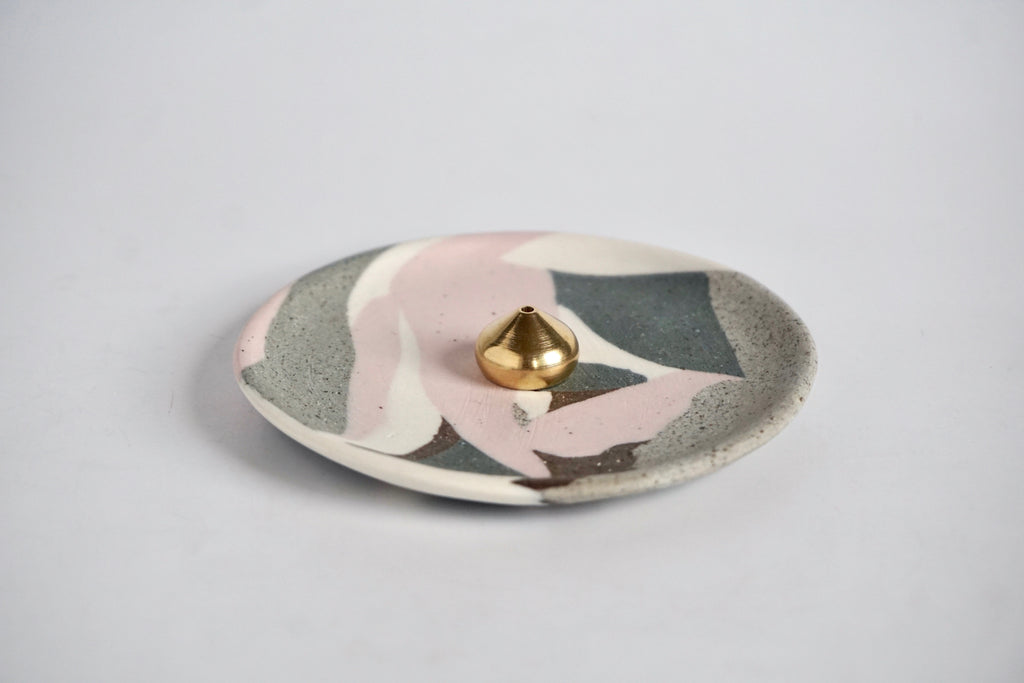 Handmade nerikomi dish Singapore - Eat & Sip Pottery