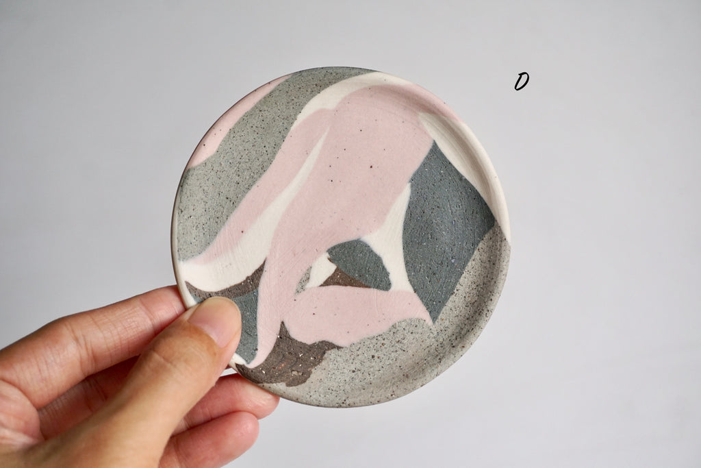 Handmade nerikomi dish Singapore - Eat & Sip Pottery