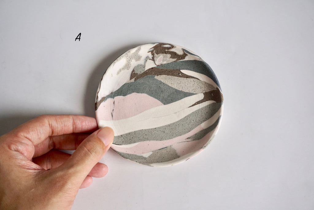 Handmade nerikomi dish Singapore - Eat & Sip Pottery