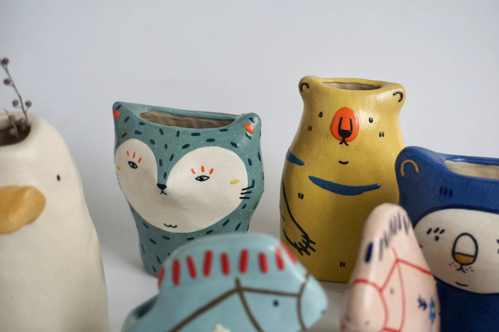 Figurine handmade vase home decor Ceramics Singapore