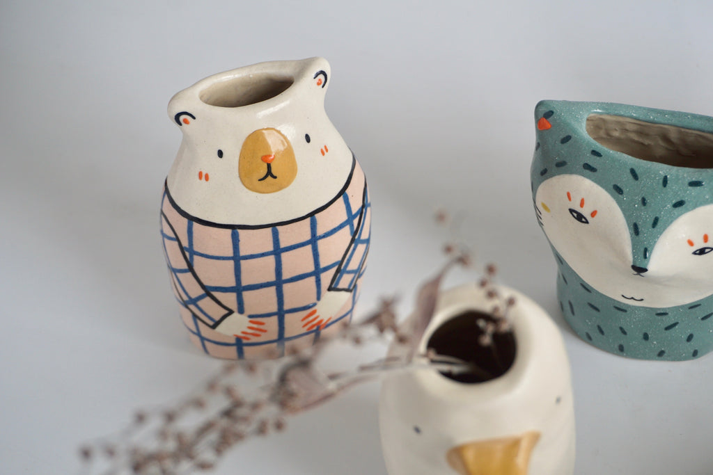 Figurine handmade vase home decor Ceramics Singapore