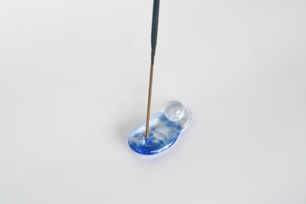 Handmade lamp worked glass incense holder Singapore