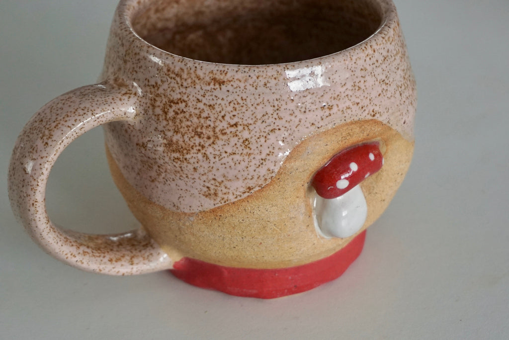 Handmade mushroom ceramic mugs | Potek Ceramic Singapore