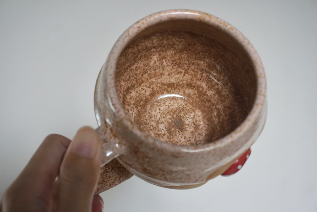 Handmade mushroom ceramic mugs | Potek Ceramic Singapore