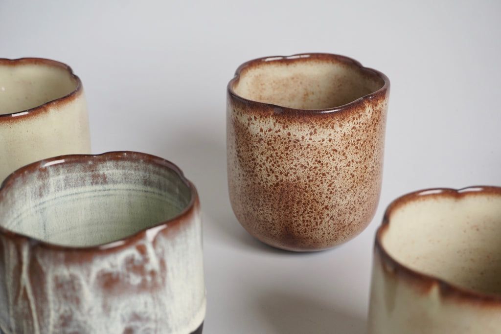 Handmade floret cup | Eat & Sip Pottery Singapore