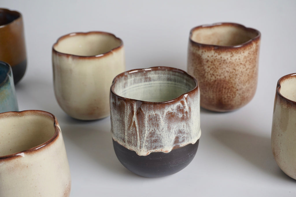 Handmade floret cup | Eat & Sip Pottery Singapore