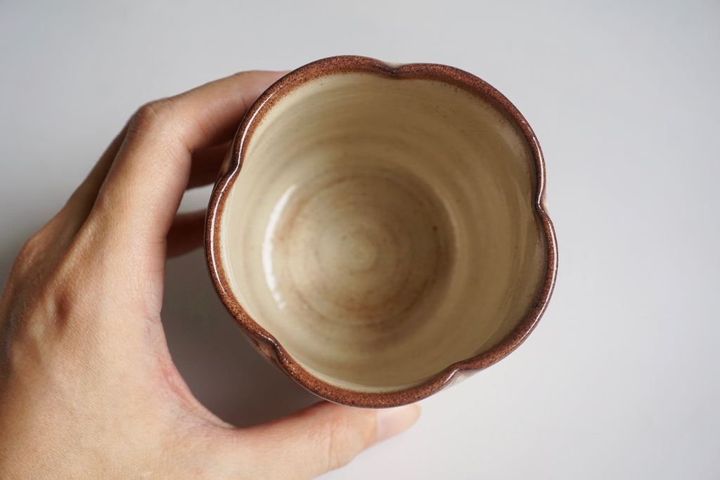 Handmade floret cup | Eat & Sip Pottery Singapore
