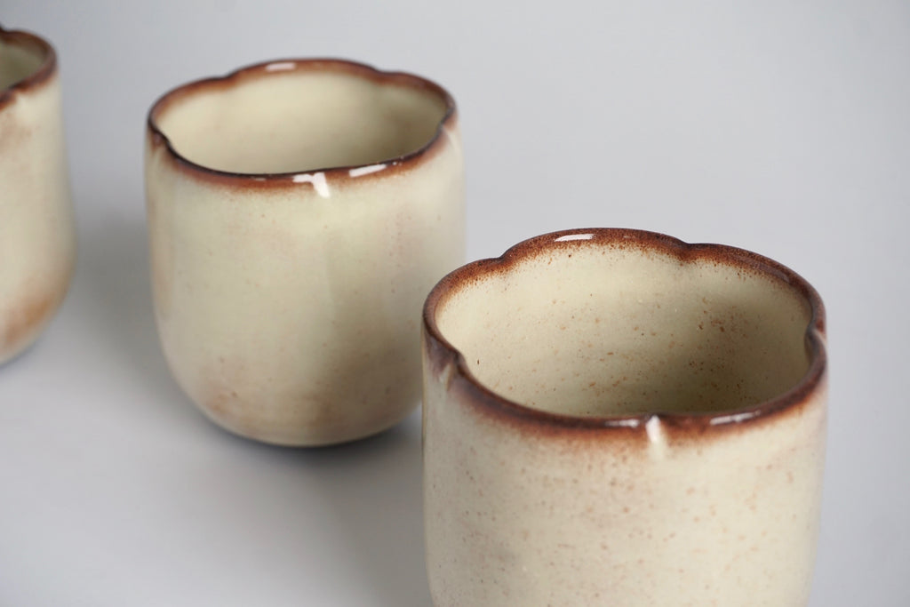 Handmade floret cup | Eat & Sip Pottery Singapore