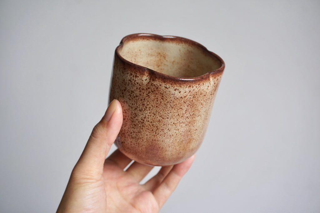 Handmade floret cup | Eat & Sip Pottery Singapore