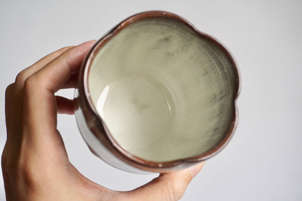 Handmade floret cup | Eat & Sip Pottery Singapore