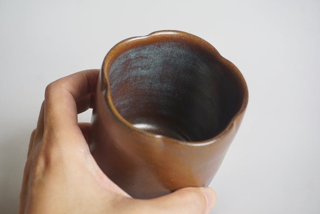 Handmade floret cup | Eat & Sip Pottery Singapore
