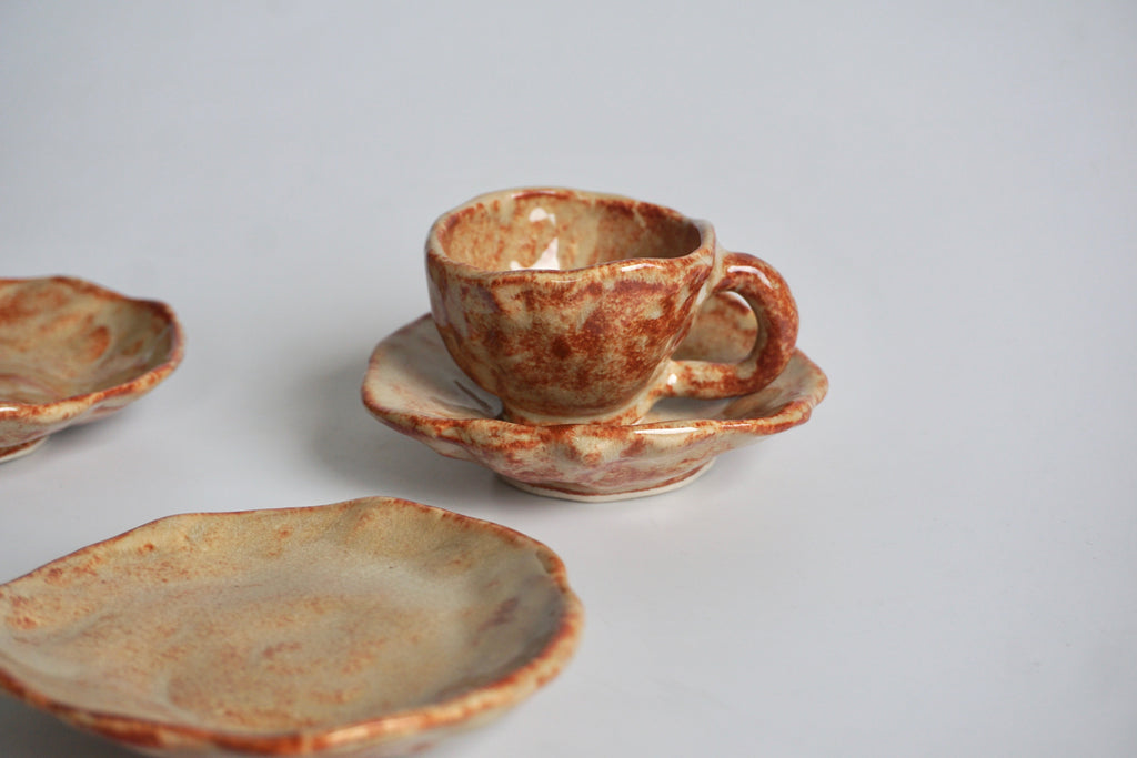 Handmade ceramic espresso set Singapore | Eat & Sip
