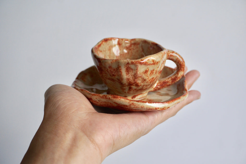 Handmade ceramic espresso set Singapore | Eat & Sip