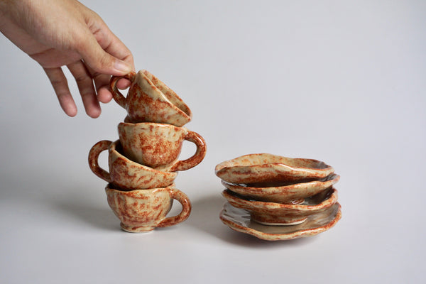 Handmade ceramic espresso set Singapore | Eat & Sip