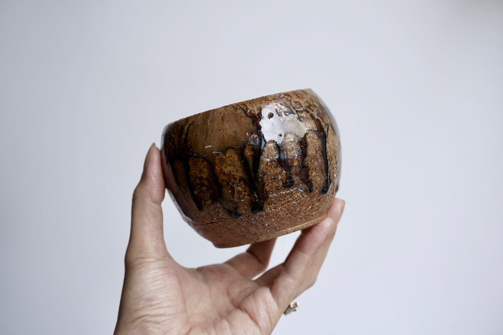 Handmade pottery bowl Clay Blossoms | Handcrafted tableware Singapore
