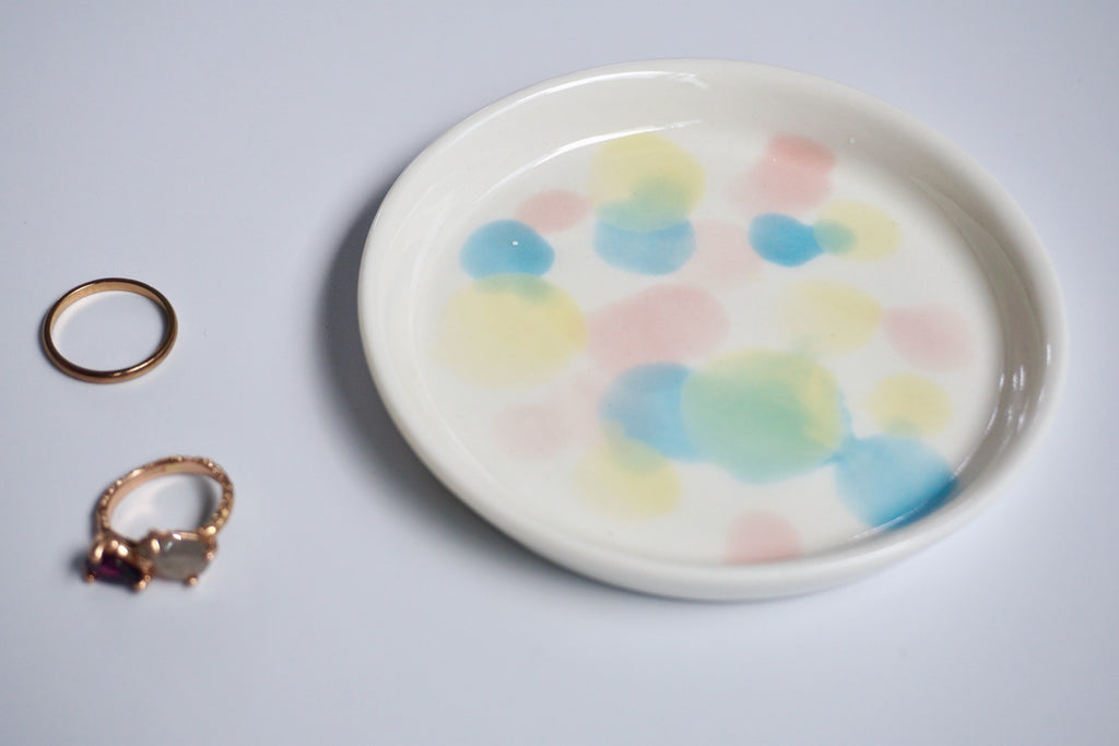 Handpainted watercolour ceramics in Singapore | handmade pottery