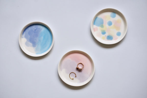 Handpainted watercolour ceramics in Singapore | handmade pottery