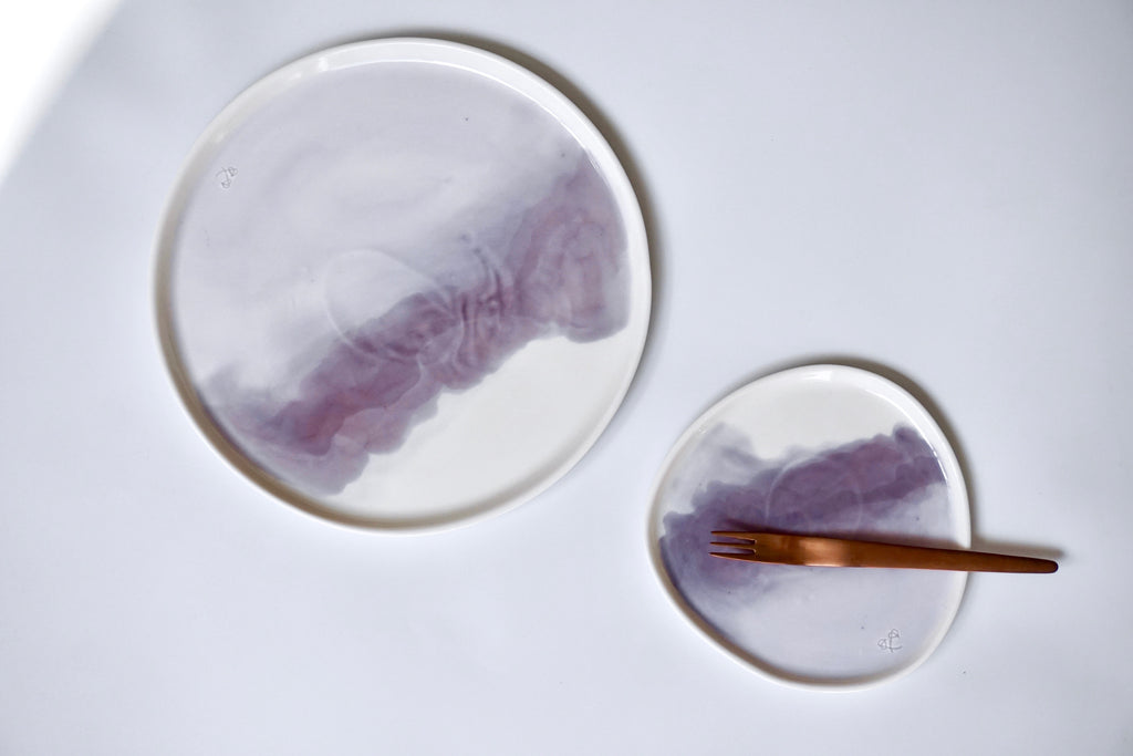 Handpainted watercolour ceramics in Singapore | handmade pottery