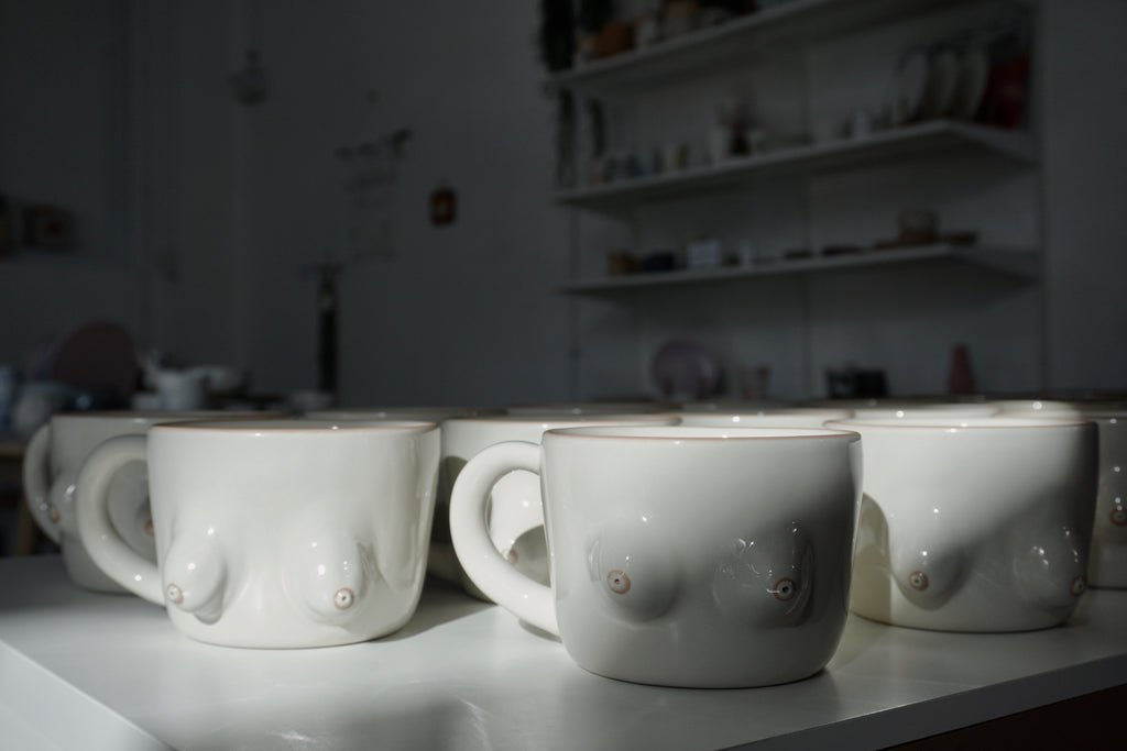 Handmade boobie mug by Pink Soy | Eat & Sip Ceramics Singapore