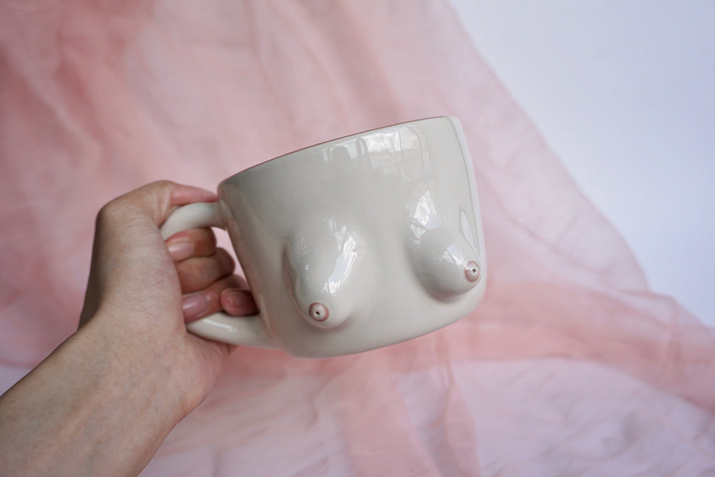 Handmade boobie mug by Pink Soy | Eat & Sip Ceramics Singapore