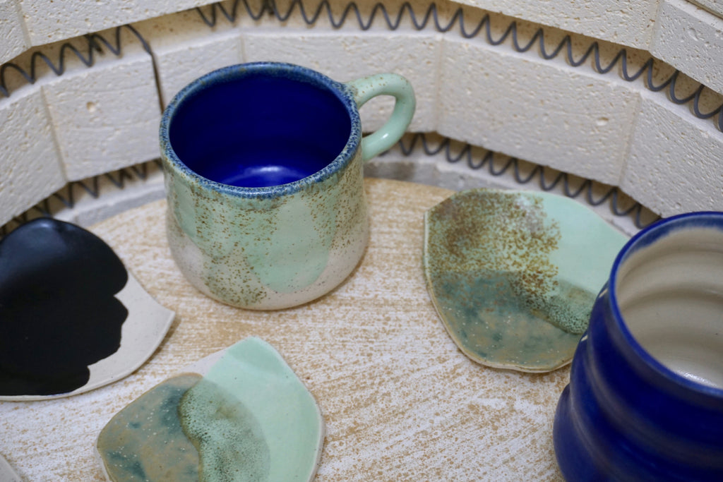 Hourglass handmade mug Singapore | Pottery by Chen Liyuan - Eat & Sip