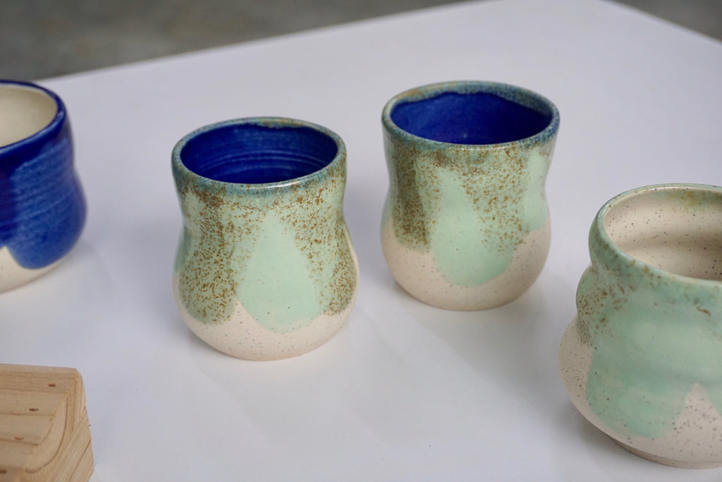 Hourglass handmade tumbler Singapore | Pottery by Chen Liyuan - Eat & Sip