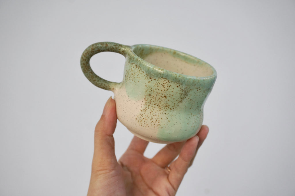 Hourglass handmade mug Singapore | Pottery by Chen Liyuan - Eat & Sip
