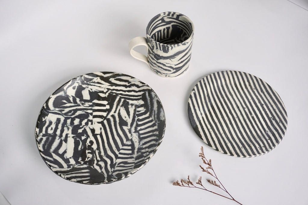 Handmade nerikomi pottery in Singapore | Eat & Sip tableware