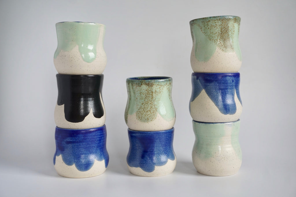 Hourglass handmade mug Singapore | Pottery by Chen Liyuan - Eat & Sip