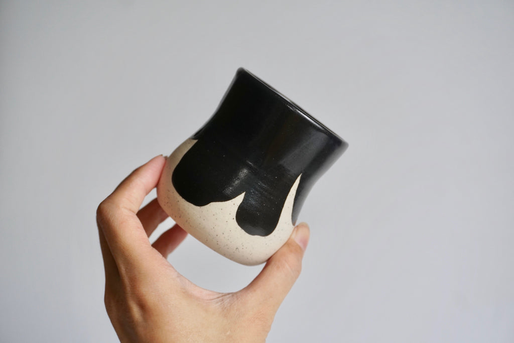 Hourglass handmade mug Singapore | Pottery by Chen Liyuan - Eat & Sip