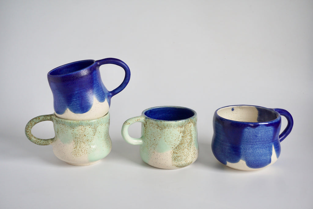 Hourglass handmade mug Singapore | Pottery by Chen Liyuan - Eat & Sip