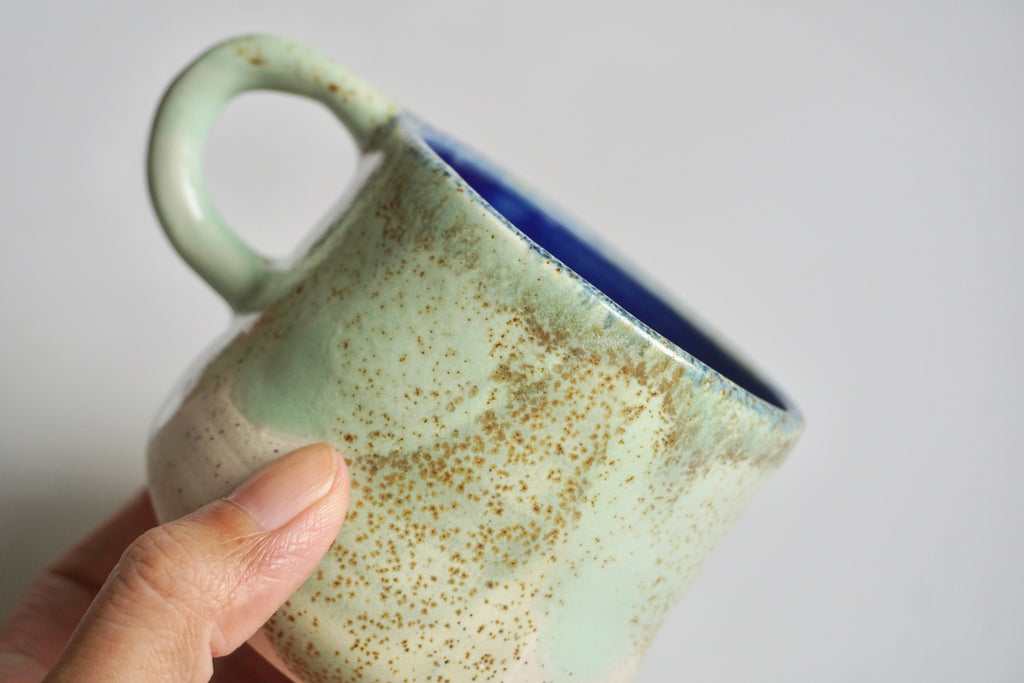 Hourglass handmade mug Singapore | Pottery by Chen Liyuan - Eat & Sip
