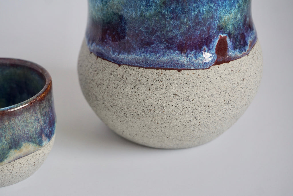 Wheel-thrown ceramics sake bottle Singapore | Eat & Sip