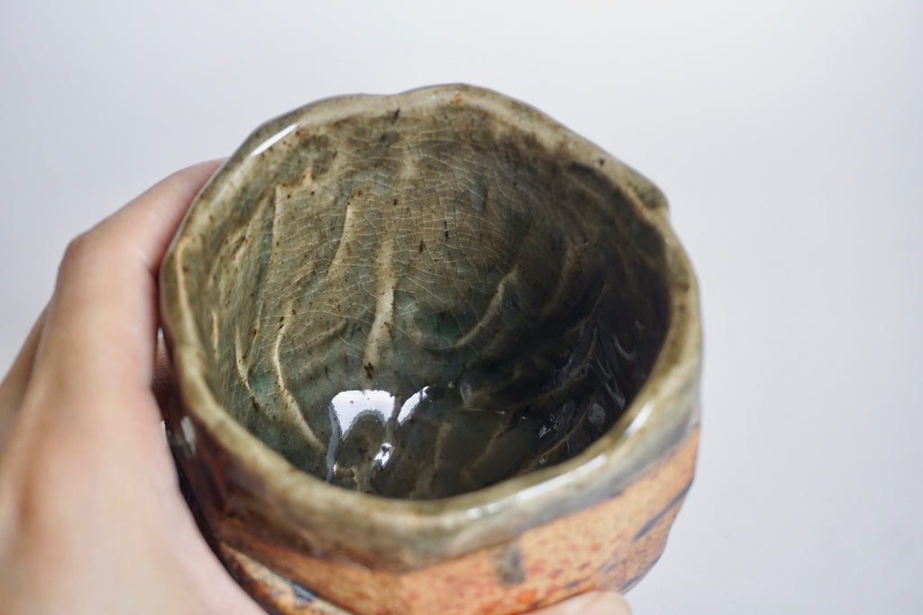 Handmade craggy tea bowls | Pottery Singapore