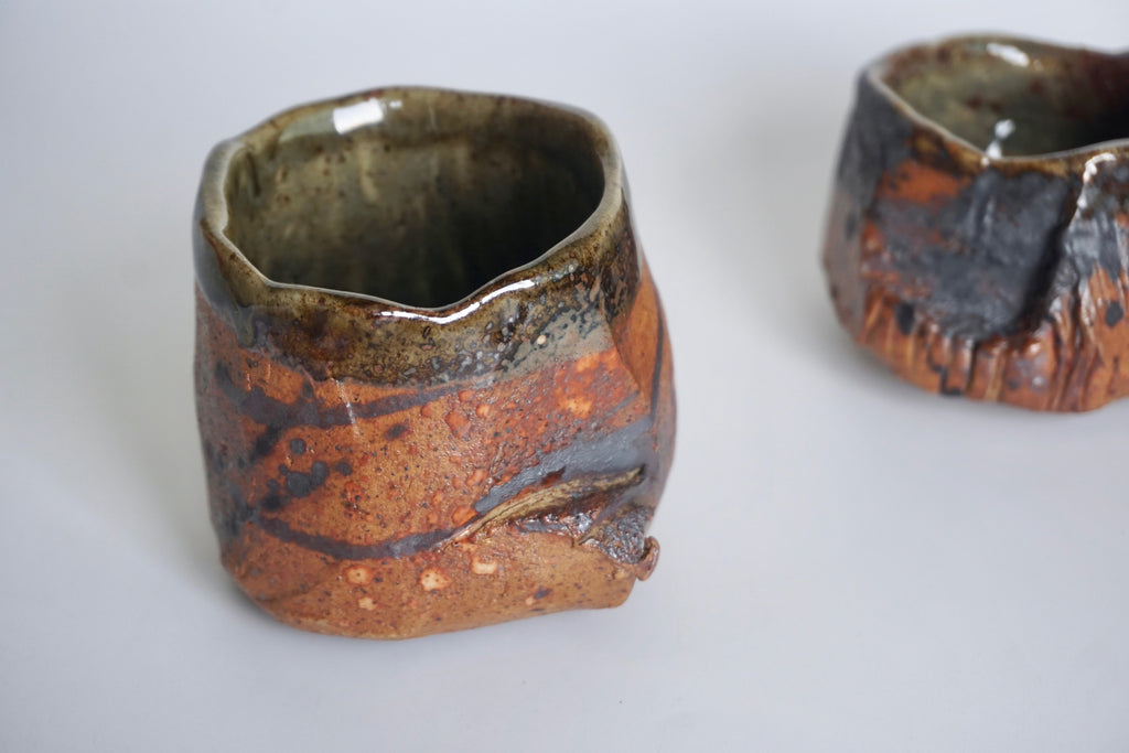 Handmade kurinuki teacups | Clay blossoms Pottery Singapore