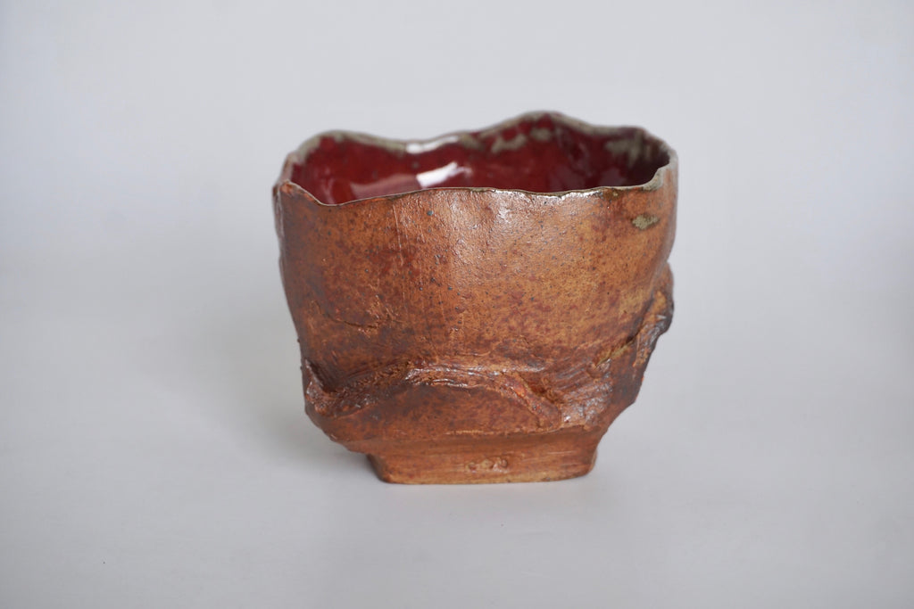 Handmade craggy tea bowls | Pottery Singapore