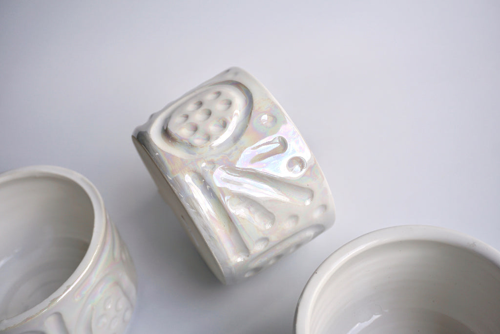 Handcarved moonmilk tumbler | Nola Mae Ceramics Handmade pottery Singapore