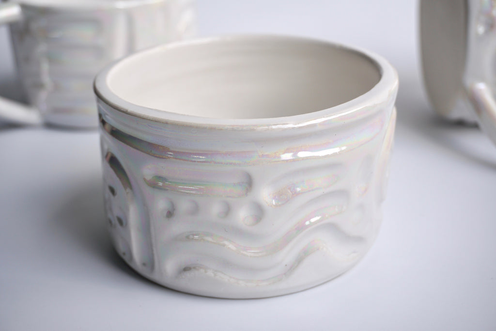 Handcarved moonmilk tumbler | Nola Mae Ceramics Handmade pottery Singapore