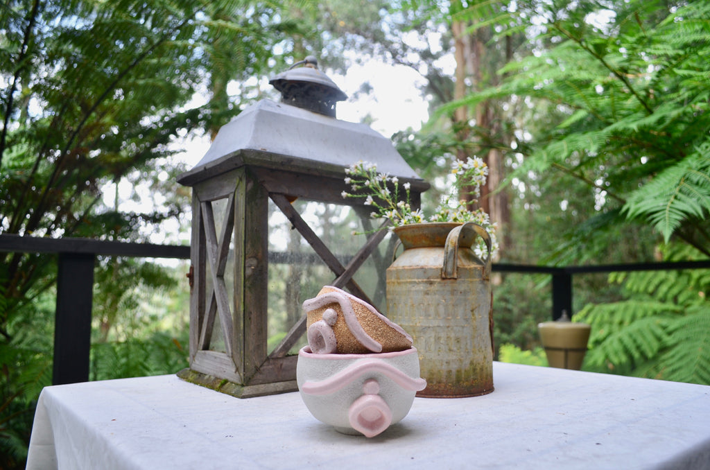 Handmade vulva fertility bowls - Eat & Sip ceramics