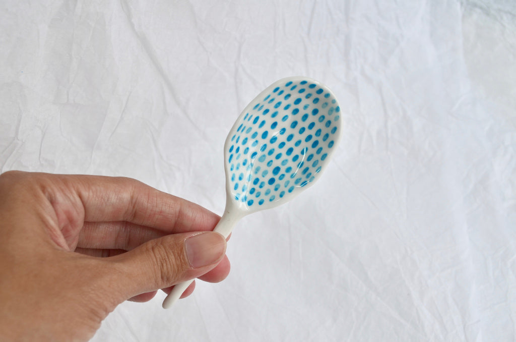 Handpinched porcelain spoon - Eat & Sip handmade ceramics