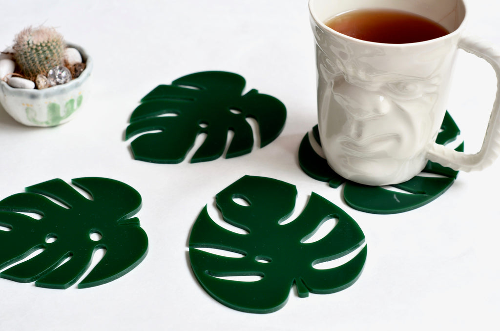 Monstera coasters - Perfect homeware gifts plant lady Singapore