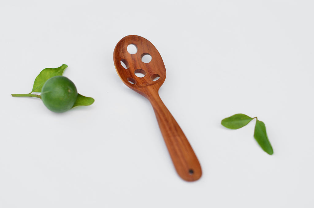 Handcrafted wooden strainer Singapore - Eat & Sip