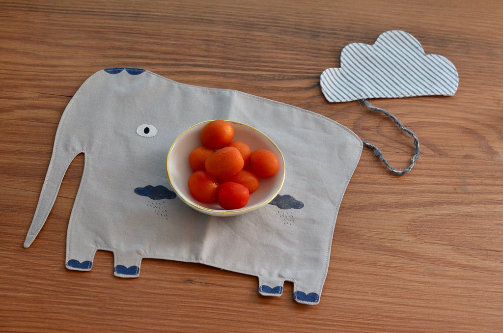 Hand made elephant table mat for children | Eat & Sip Singapore