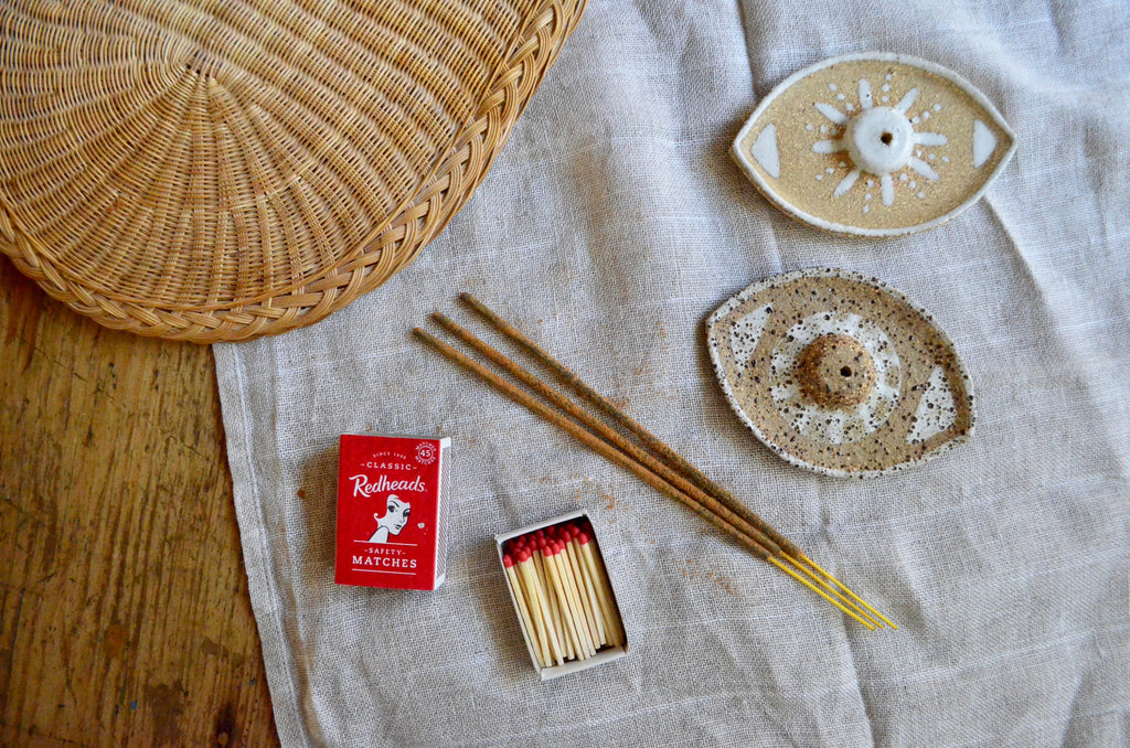 Handmade stoneware seer incense holder - Eat & Sip ceramics in Singapore